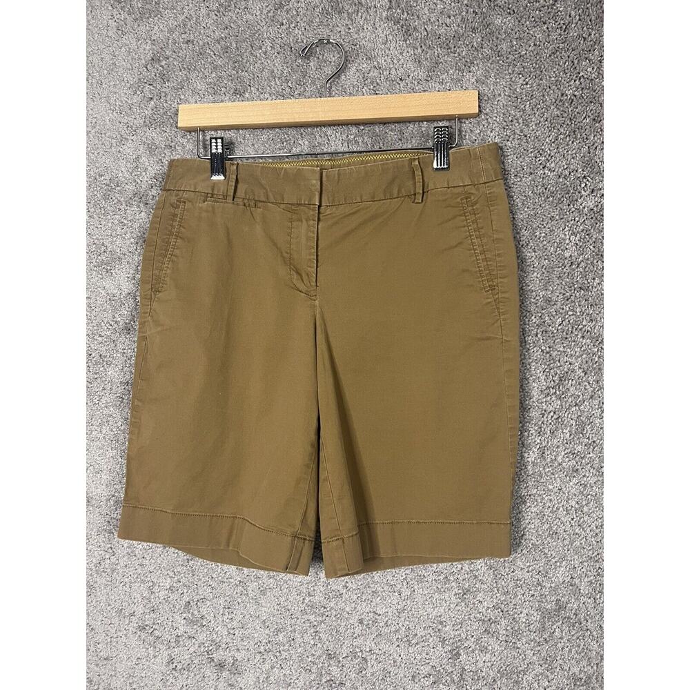 J Crew Shorts Womens Size 4 Brown Chinos Stretch Pockets Cotton Blend